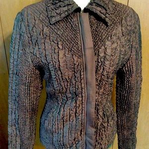 Ladies black and brown reversible jacket